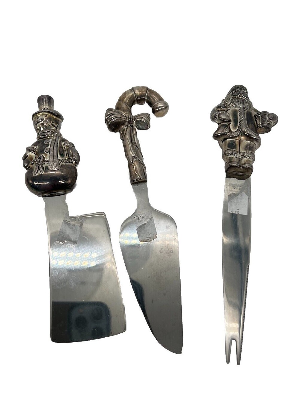 Wallace Silvermiths Set of 3 Christmas Serving Utensils